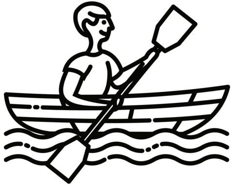 Row Boat Coloring Page